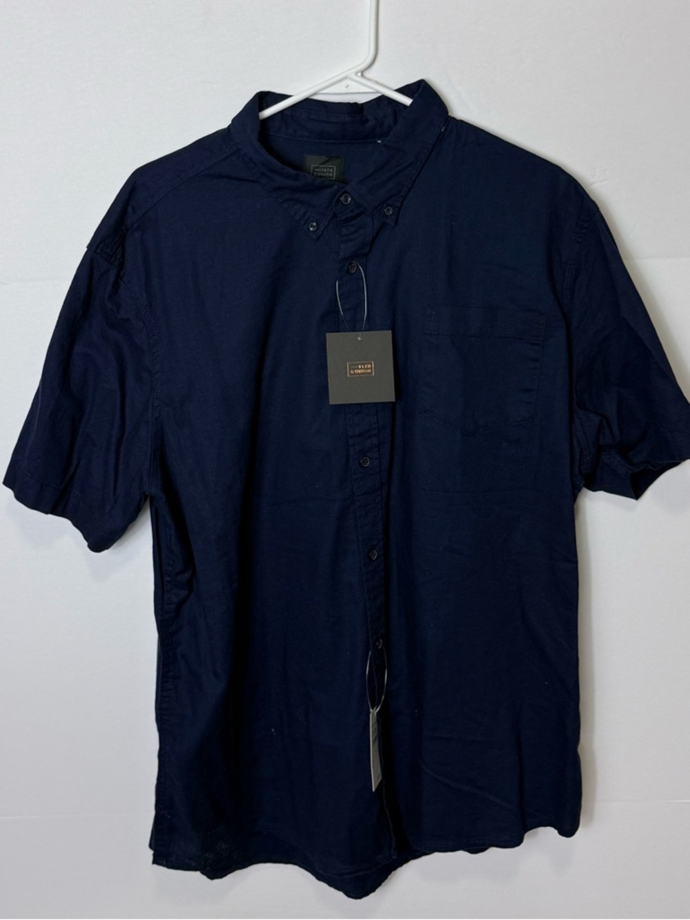 14th & Union Navy Short-Sleeve Button-Down Shirt